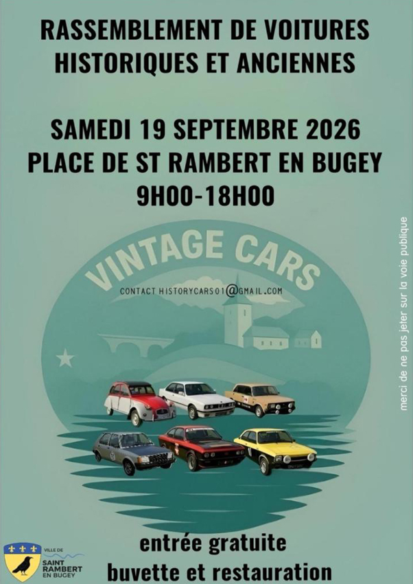 Vintage Cars en Bugey 2026